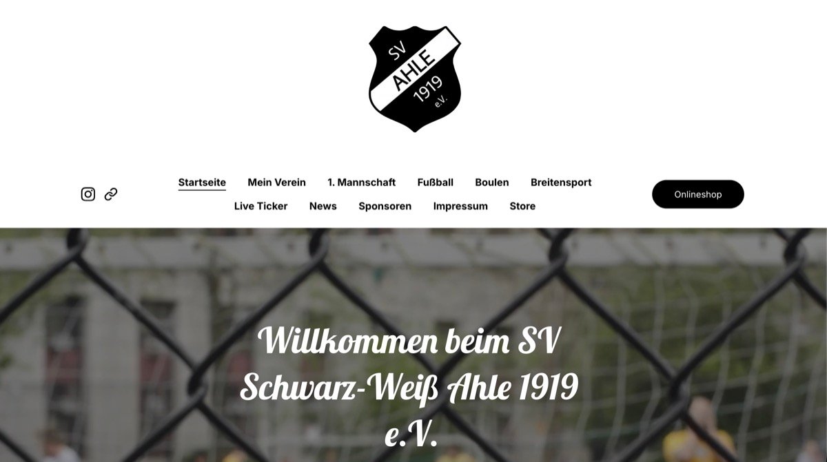 SV SW Ahle Website Vorschau