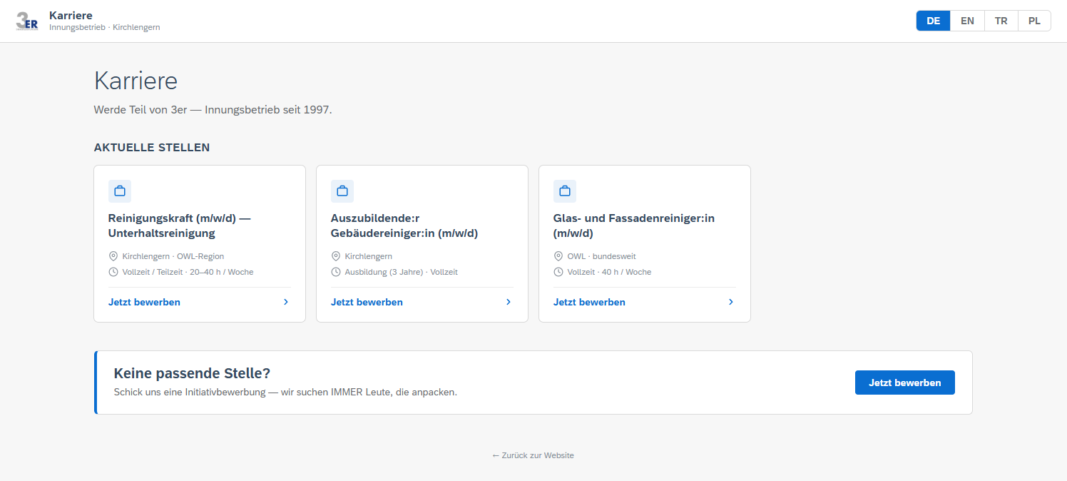 3er Bewerberportal Vorschau
