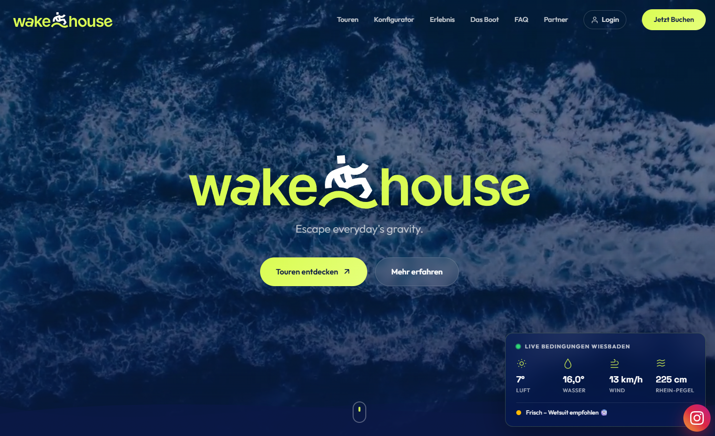 WakeHouse Website Vorschau